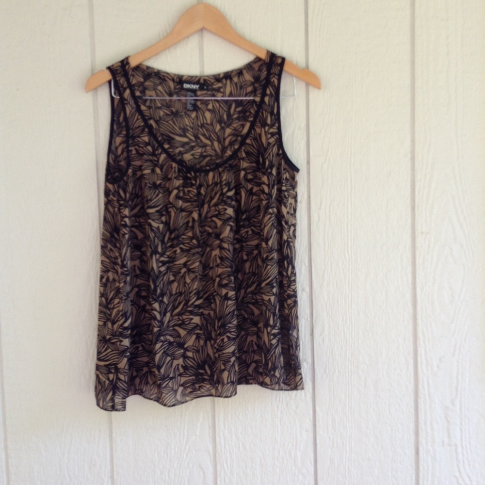 DKNY 100 Percent Silk sleeveless top, size 8